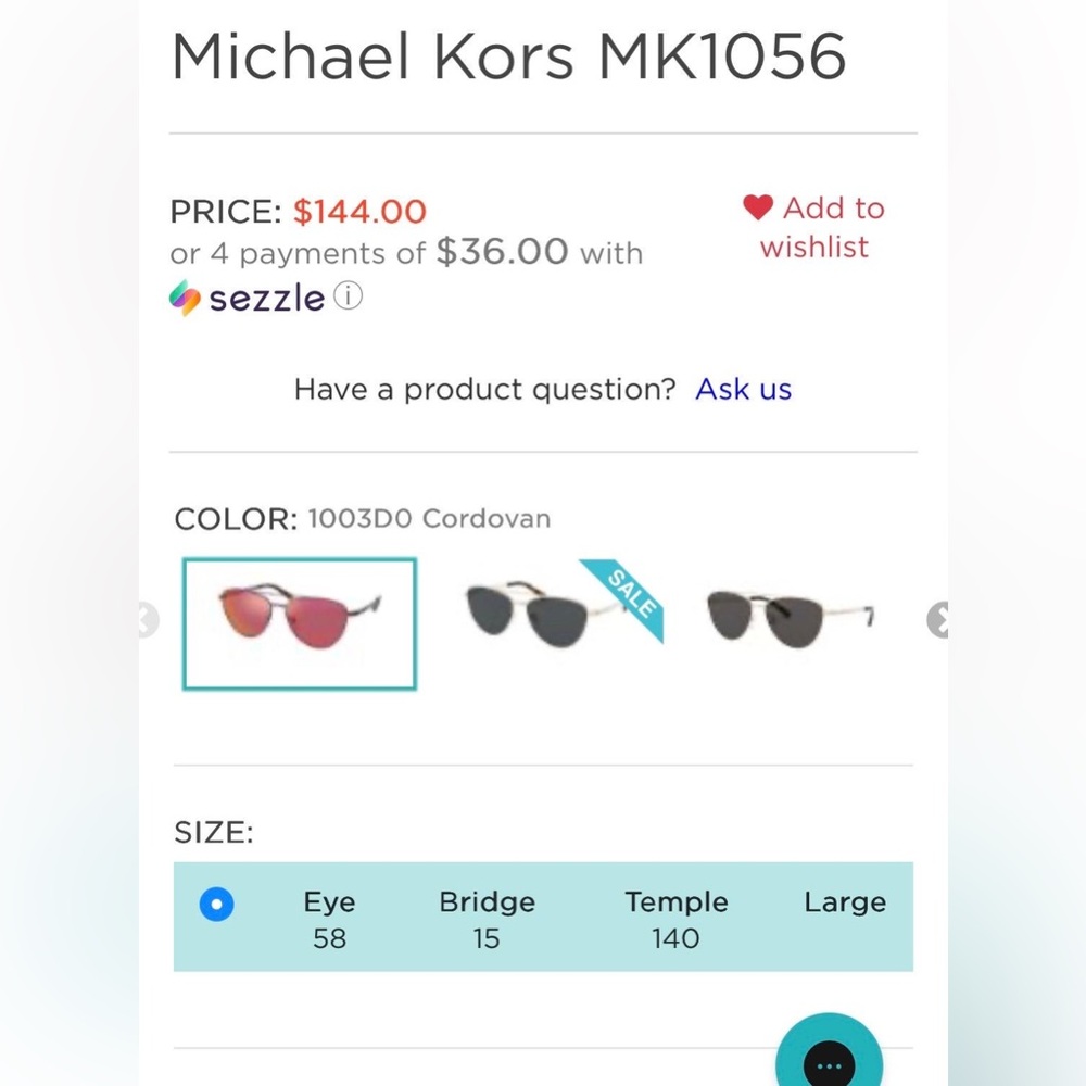 Michael Kors MK1056 Women Sunglasses - Picture 6 of 13